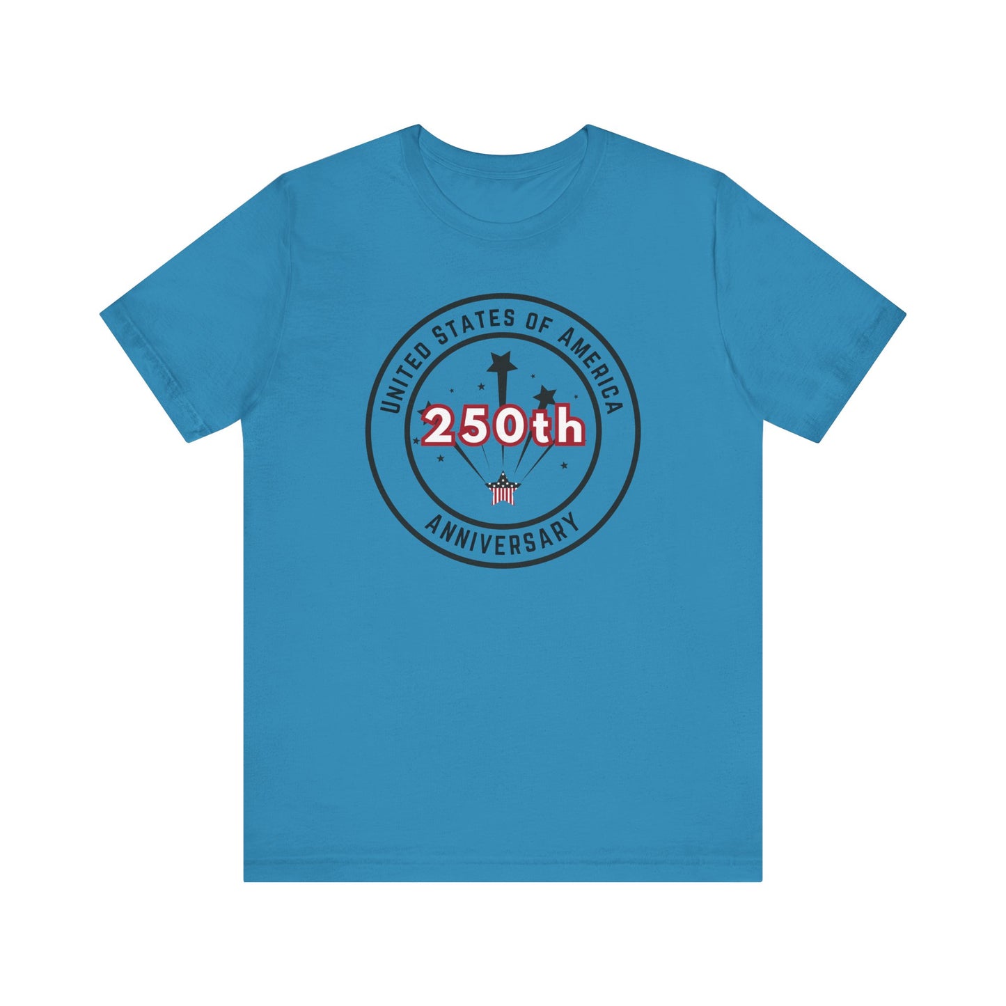 250th Anniversary USA T-Shirt - Celebrate America with Patriotic Red, White & Blue Design!