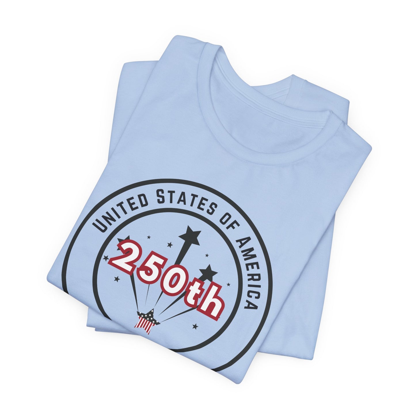 250th Anniversary USA T-Shirt - Celebrate America with Patriotic Red, White & Blue Design!