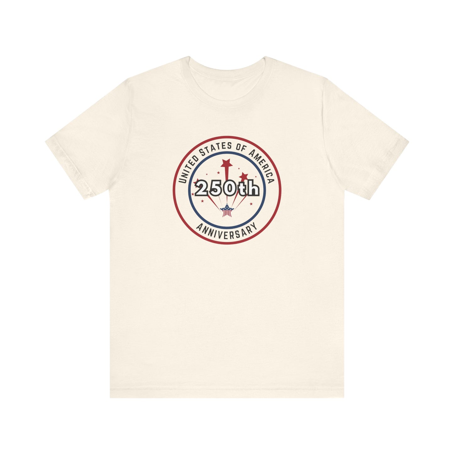 250th Anniversary USA T-Shirt - Celebrate America with Patriotic Red, White & Blue Design!