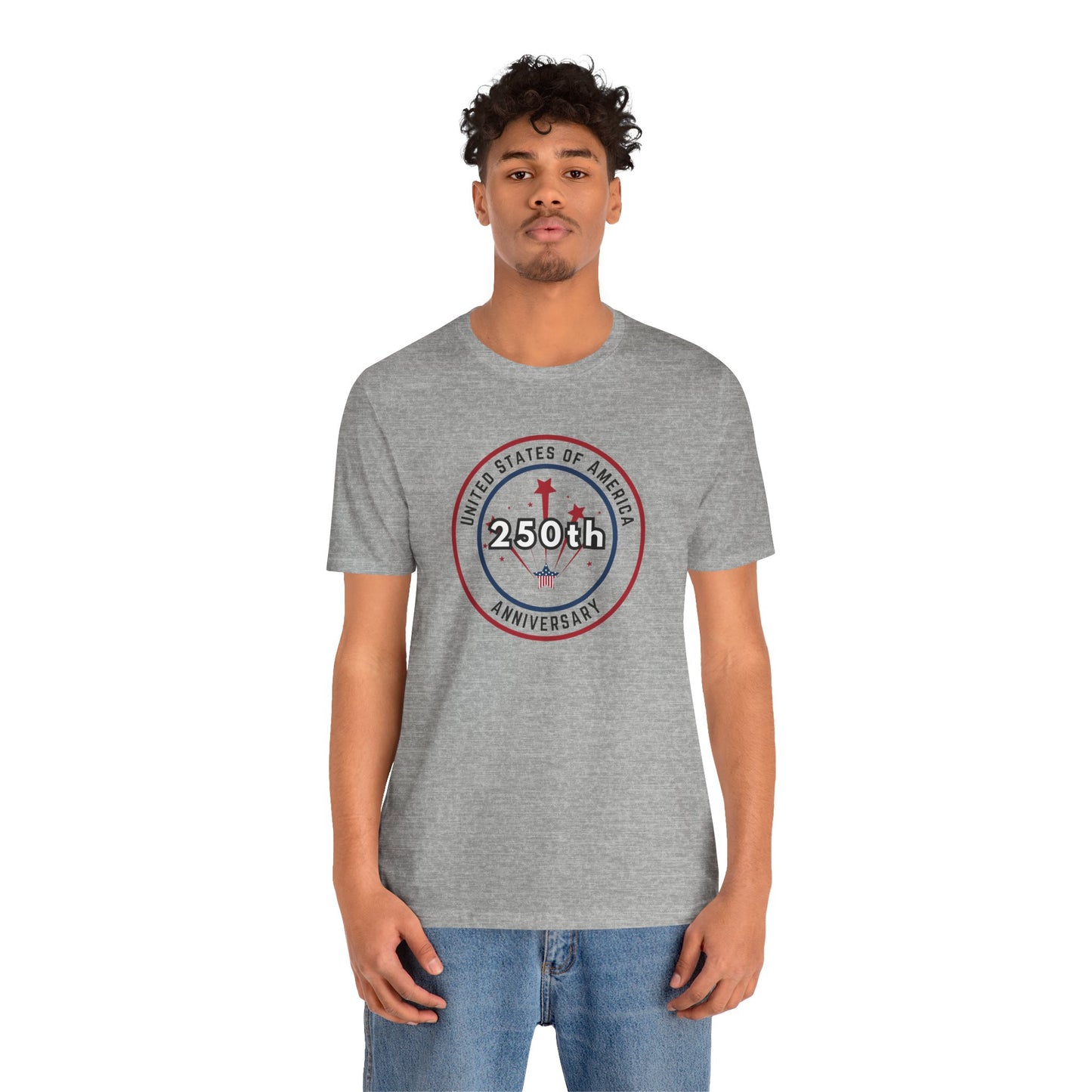 250th Anniversary USA T-Shirt - Celebrate America with Patriotic Red, White & Blue Design!
