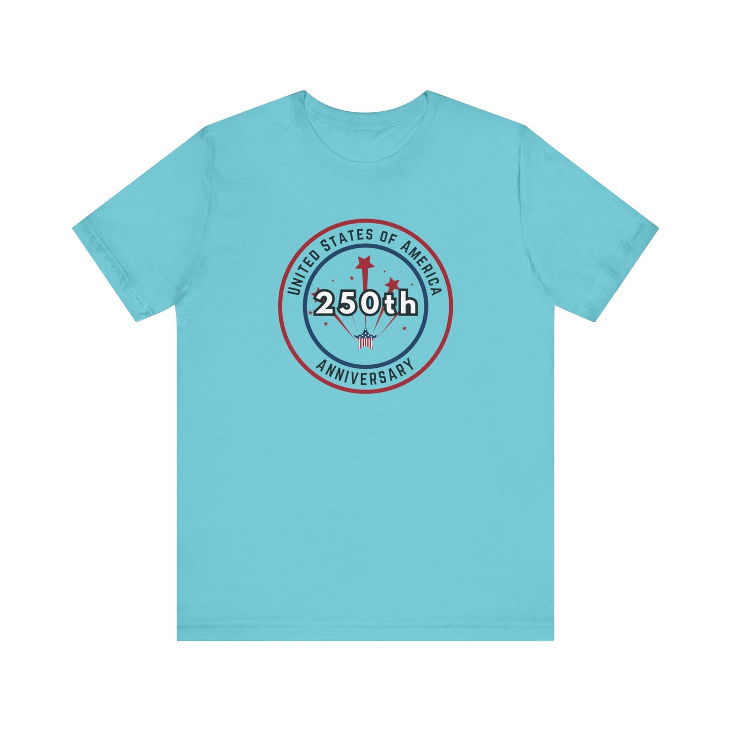 250th Anniversary USA T-Shirt - Celebrate America with Patriotic Red, White & Blue Design!