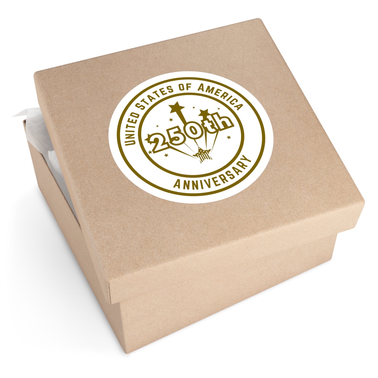 GOLD Happy 250 years America - Sticker
