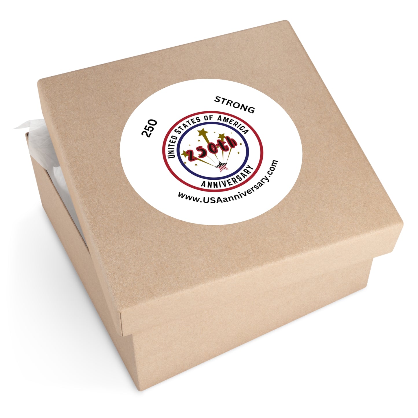 USA 250th Anniversary Round Stickers, Indoor\Outdoor