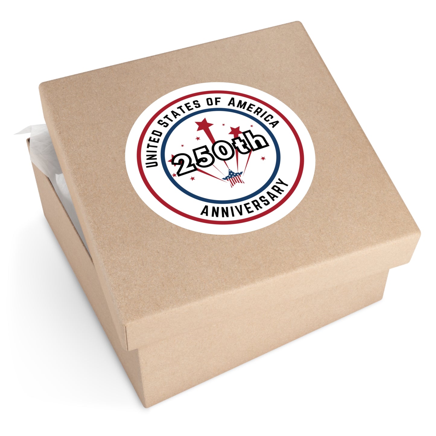 250 years of Americana Round Stickers, Indoor\Outdoor