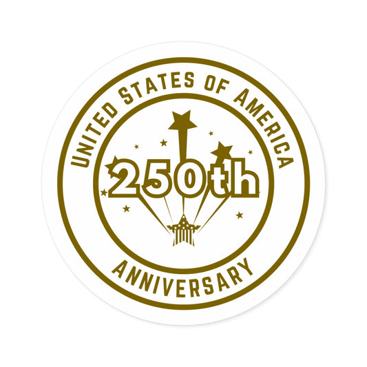 GOLD Happy 250 years America - Sticker