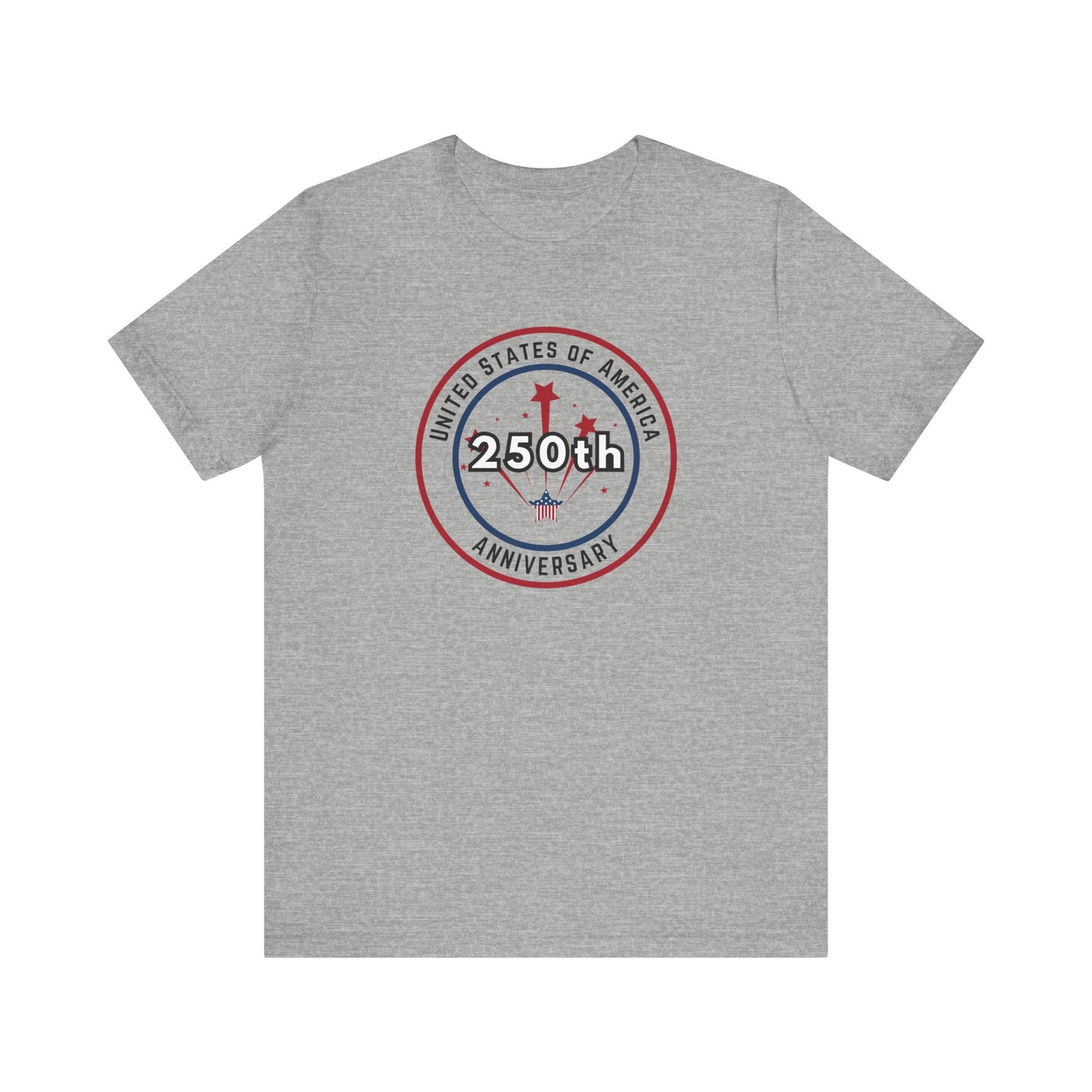 250th Anniversary USA T-Shirt - Celebrate America with Patriotic Red, White & Blue Design!
