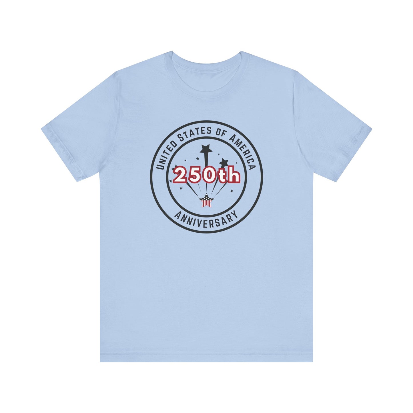 250th Anniversary USA T-Shirt - Celebrate America with Patriotic Red, White & Blue Design!