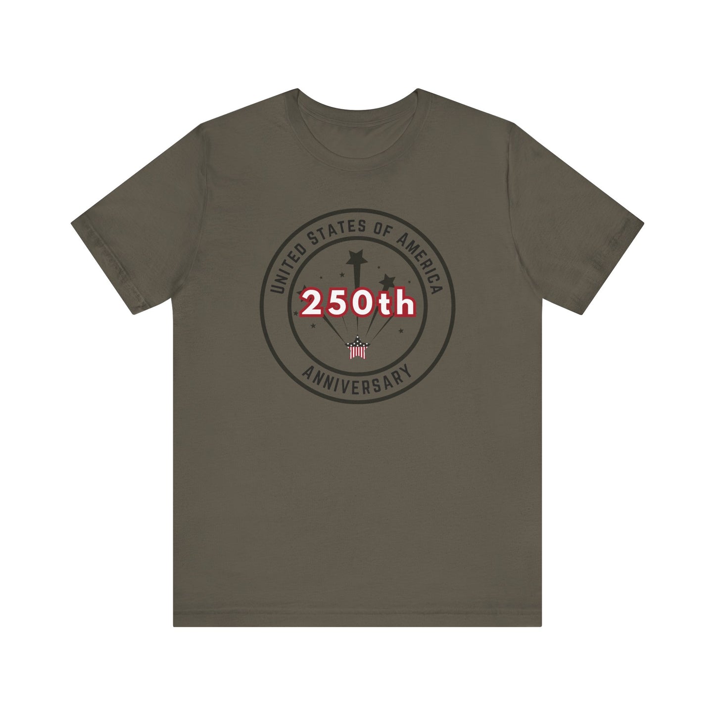 250th Anniversary USA T-Shirt - Celebrate America with Patriotic Red, White & Blue Design!