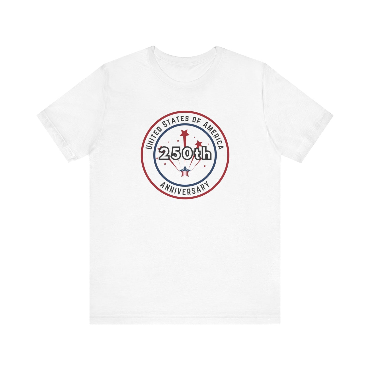 250th Anniversary USA T-Shirt - Celebrate America with Patriotic Red, White & Blue Design!