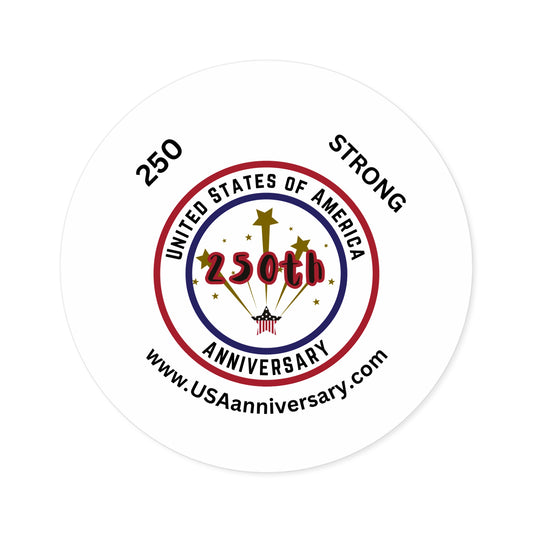 USA 250th Anniversary Round Stickers, Indoor\Outdoor