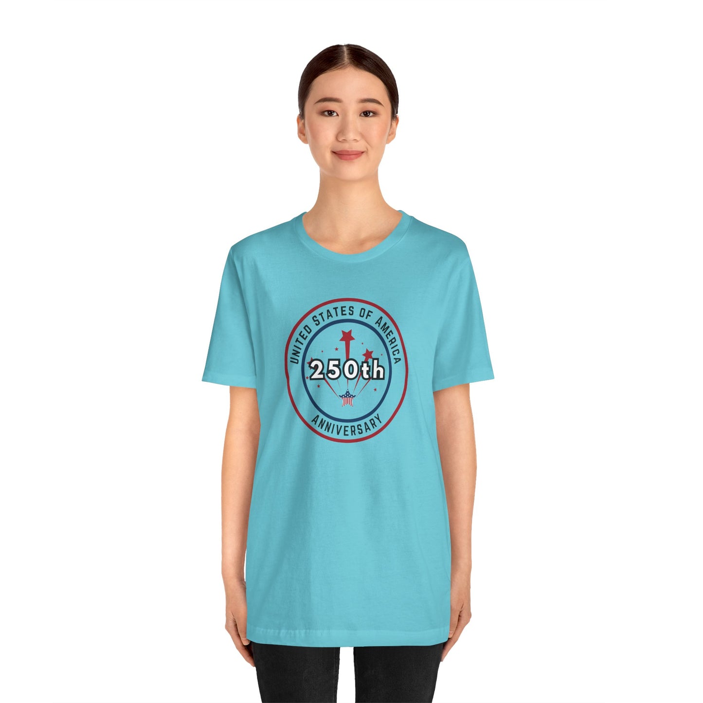 250th Anniversary USA T-Shirt - Celebrate America with Patriotic Red, White & Blue Design!