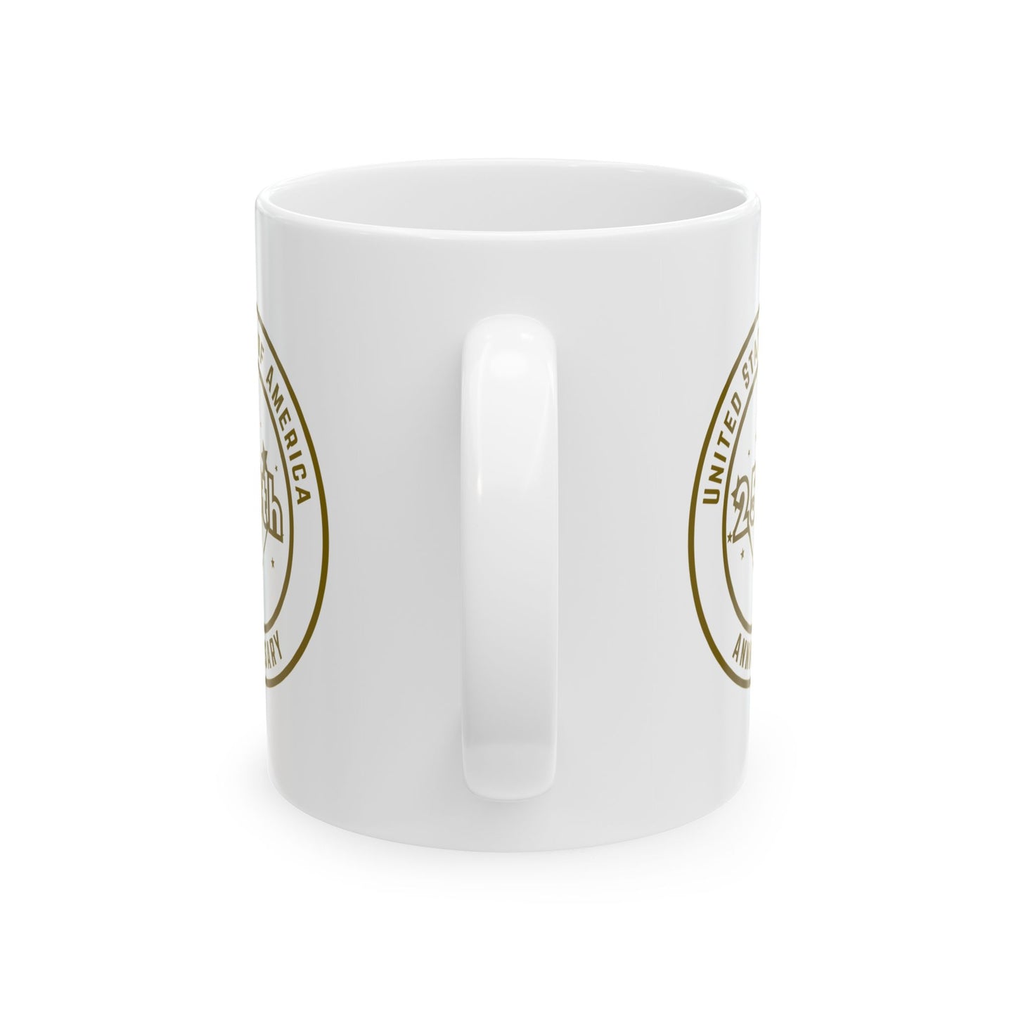 Happy Birthday America 250 years GOLD coffee Mug - 11oz