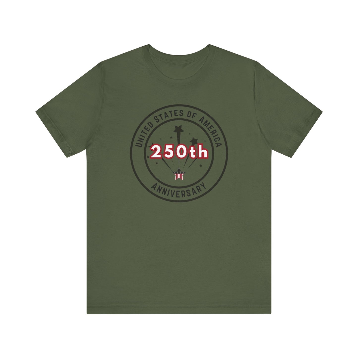 250th Anniversary USA T-Shirt - Celebrate America with Patriotic Red, White & Blue Design!