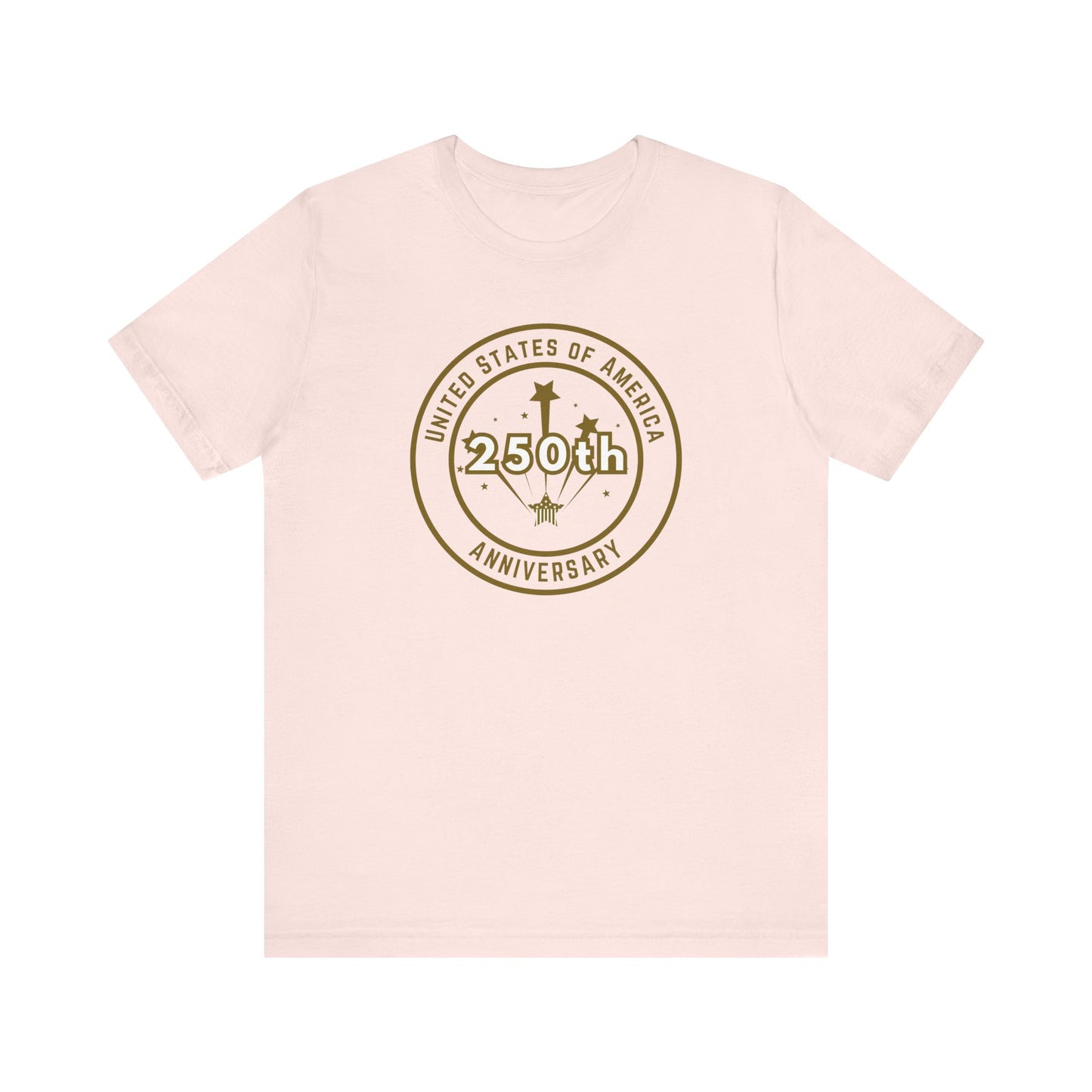 250th Anniversary USA T-Shirt - Celebrate America with our Patriotic GOLD Design!
