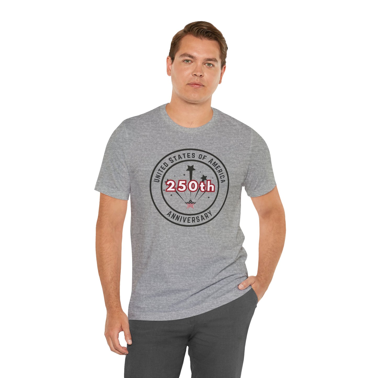 250th Anniversary USA T-Shirt - Celebrate America with Patriotic Red, White & Blue Design!
