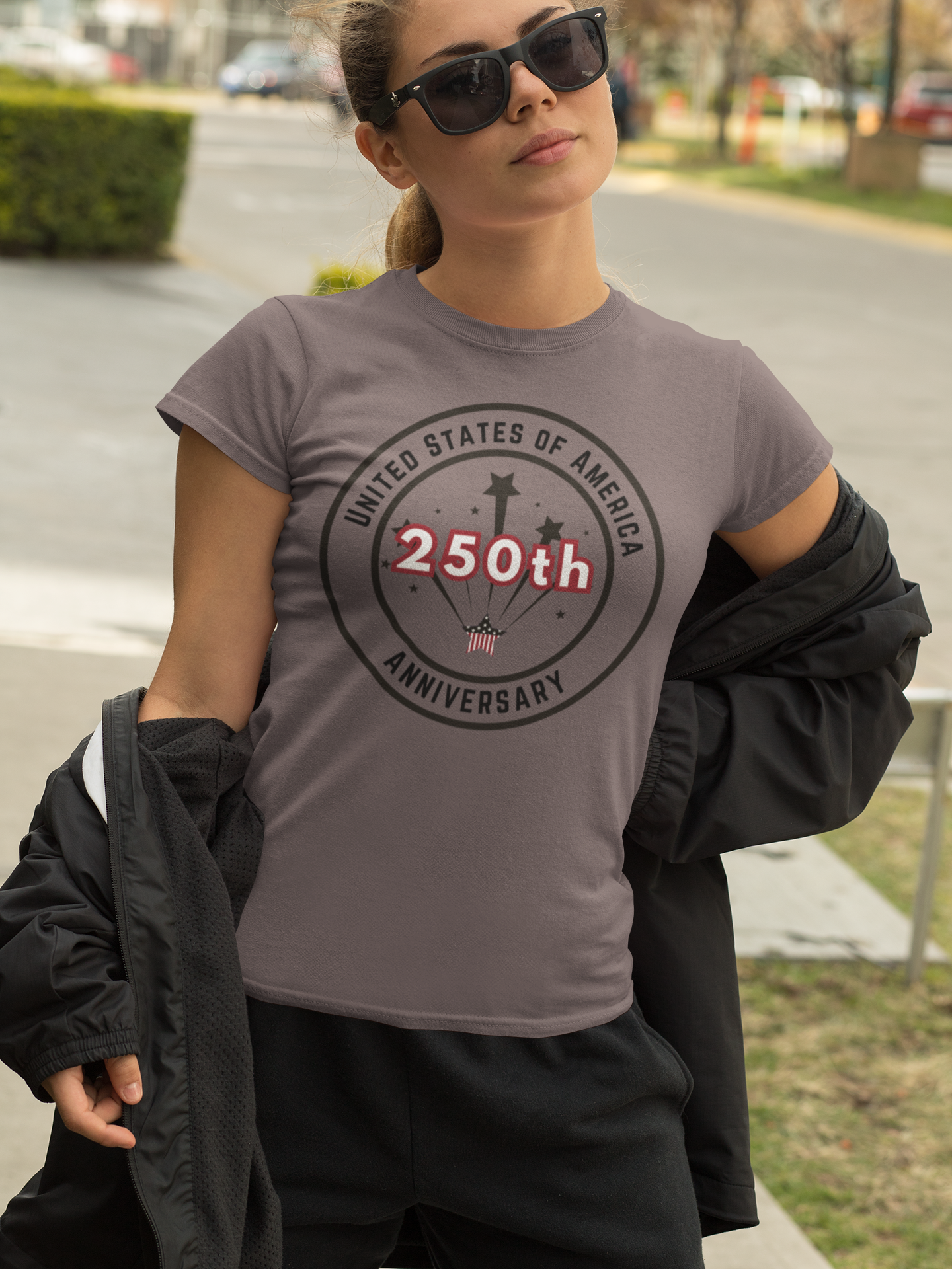 250th Anniversary USA T-Shirt - Celebrate America with Patriotic Red, White & Blue Design!