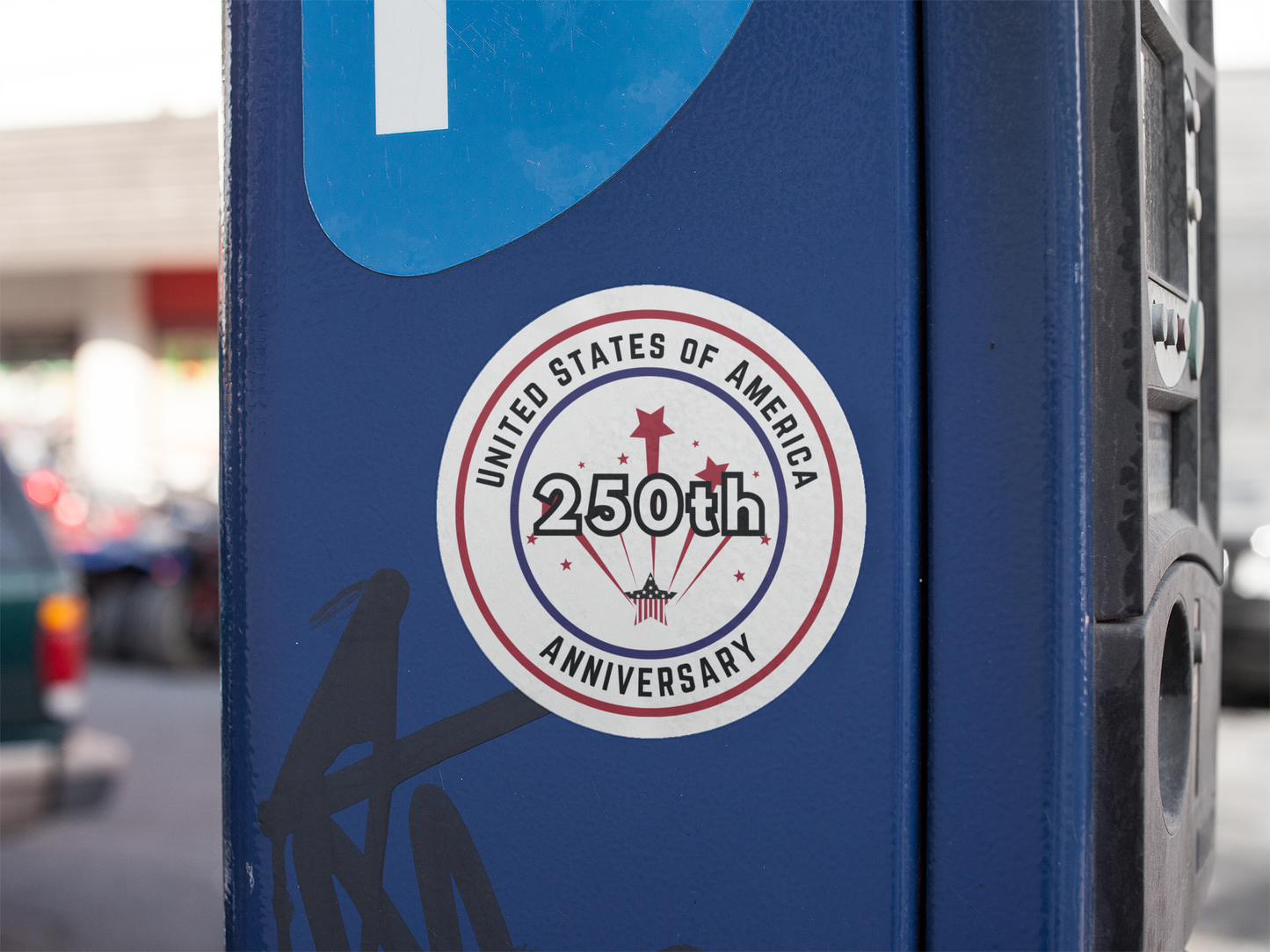 250 years of Americana Round Stickers, Indoor\Outdoor