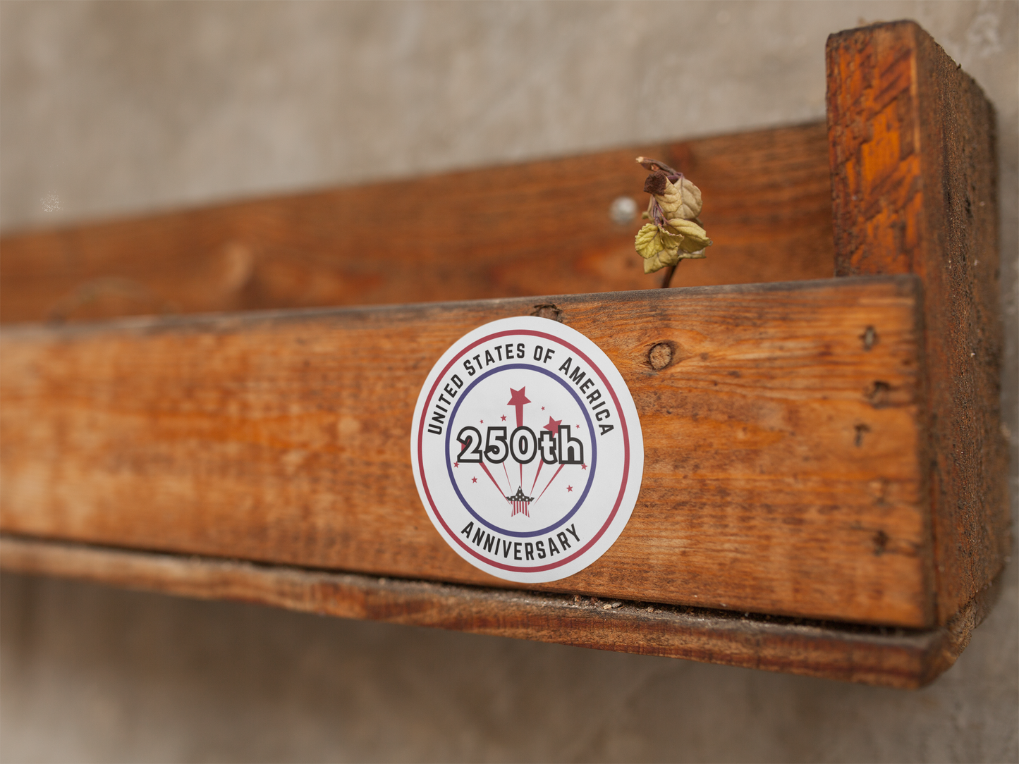 250 years of Americana Round Stickers, Indoor\Outdoor