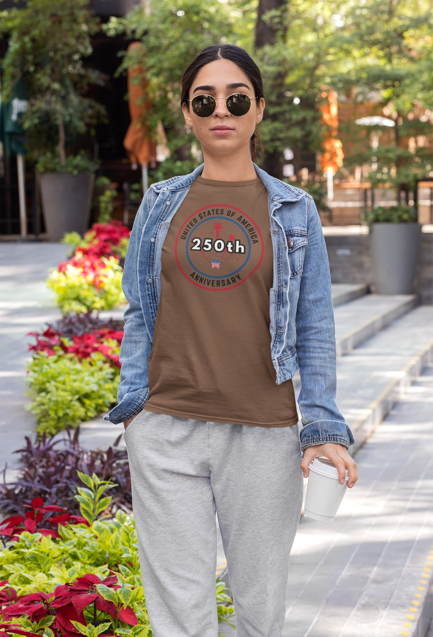 250th Anniversary USA T-Shirt - Celebrate America with Patriotic Red, White & Blue Design!